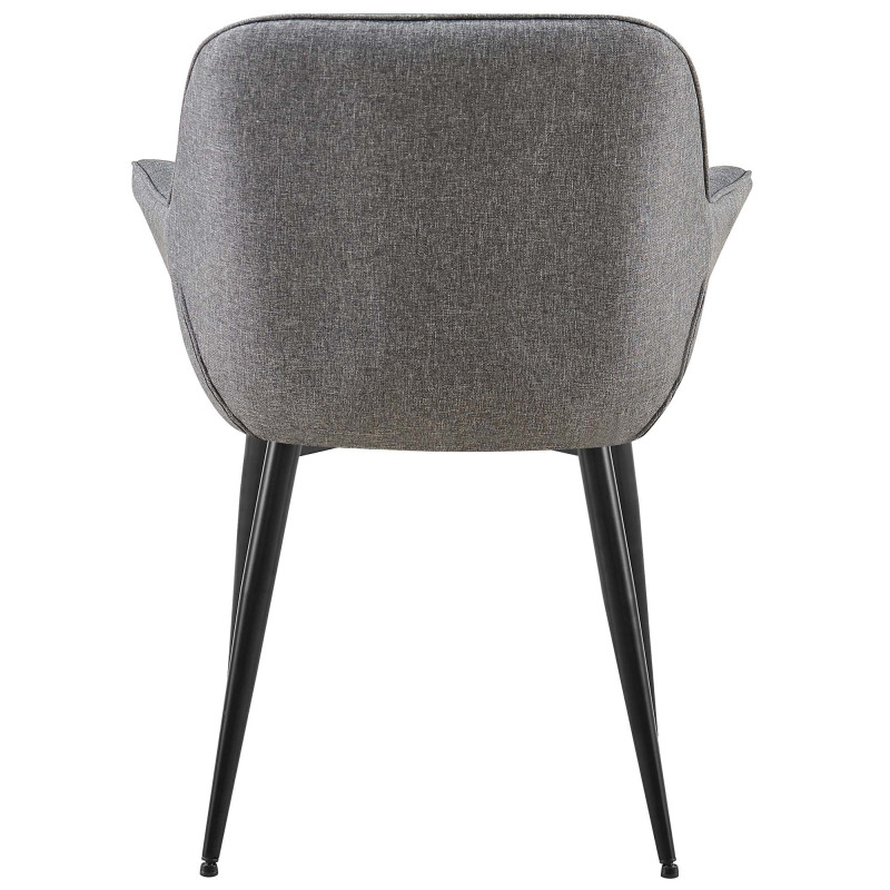 Chaise de salle à manger en tissu Roseville gris foncé