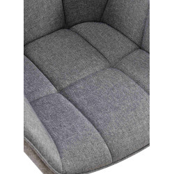 Chaise de salle à manger en tissu Roseville gris foncé