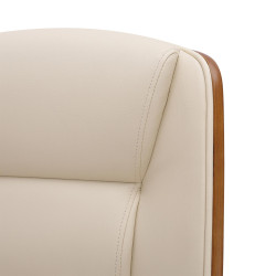 Chaise de bureau Yankton, noyer/cr?me