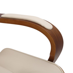 Chaise de bureau Yankton, noyer/cr?me
