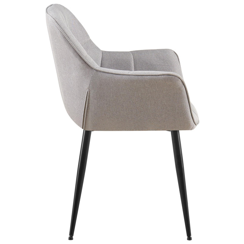 Chaise de salle à manger en tissu Roseville gris
