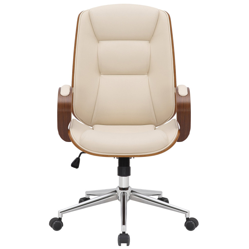 Fauteuil de bureau Yankton noyer/crème