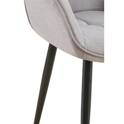 Chaise de salle à manger en tissu Roseville gris