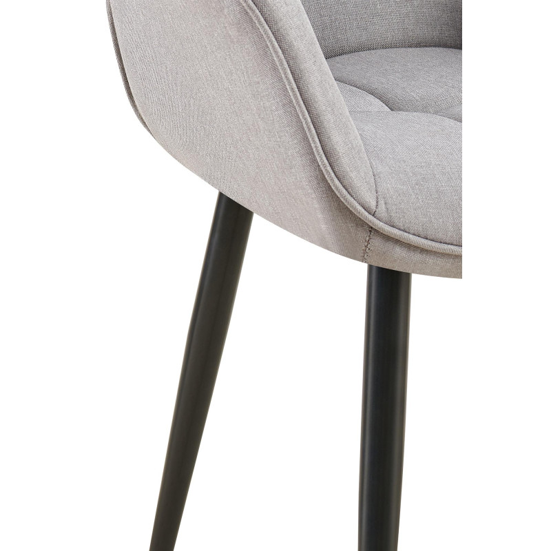 Chaise de salle à manger en tissu Roseville gris