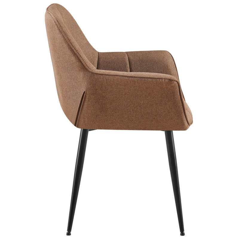 Chaise de salle à manger en tissu Roseville taupe