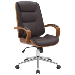 Fauteuil de bureau Yankton noyer/marron