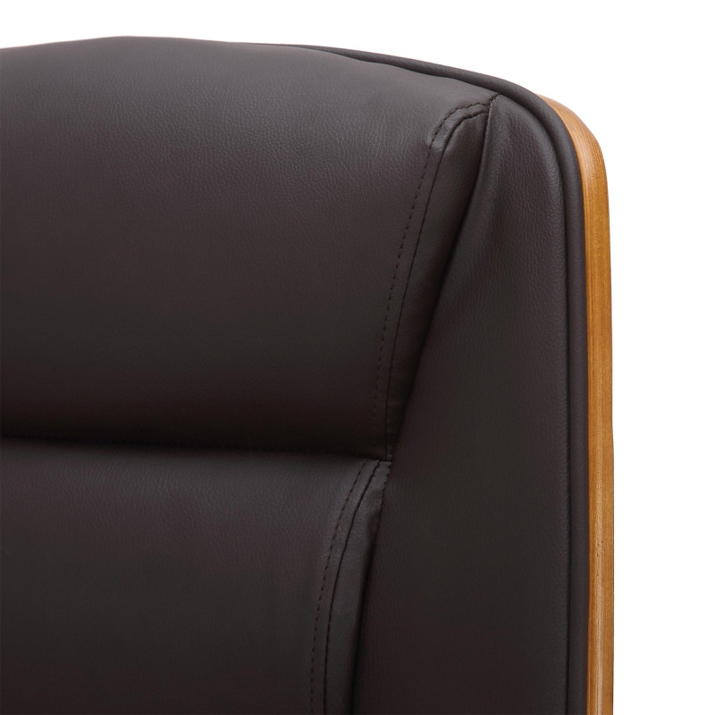 Sedia da ufficio Yankton in similpelle Noce/marrone