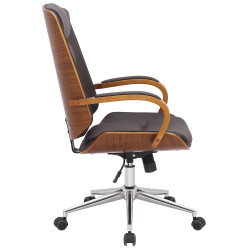 Fauteuil de bureau Yankton noyer/marron