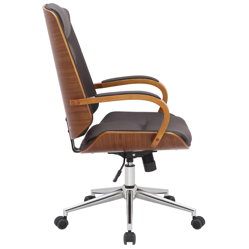 Fauteuil de bureau Yankton noyer/marron