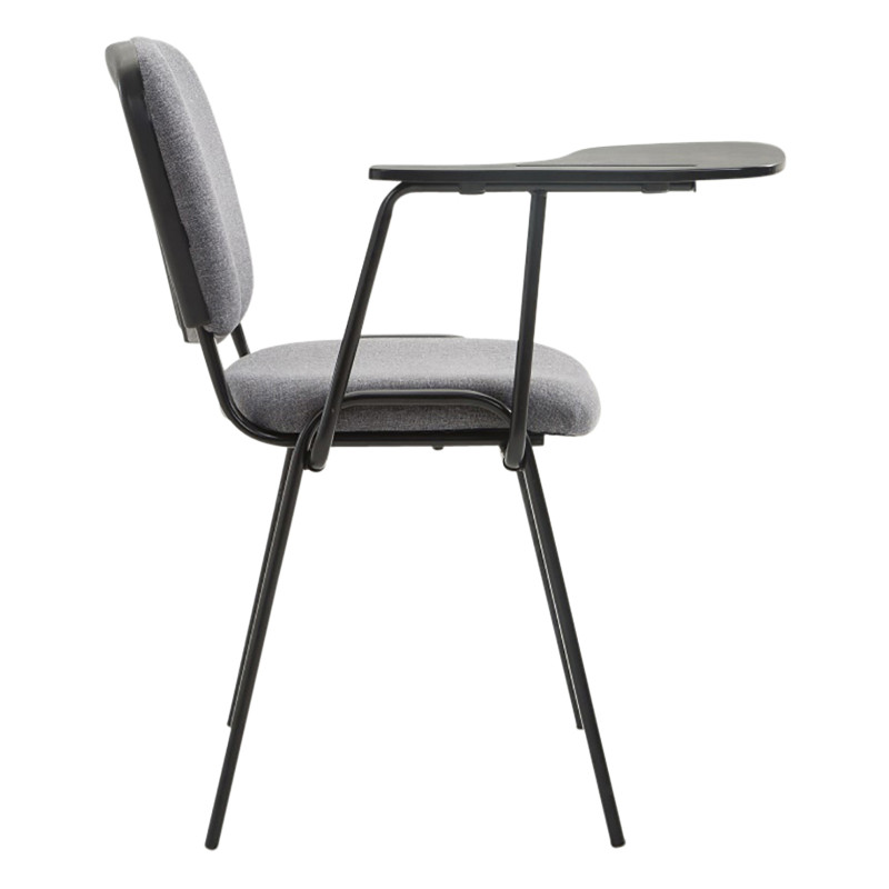 Lot de 4 chaises Ken avec table pliante, tissu gris