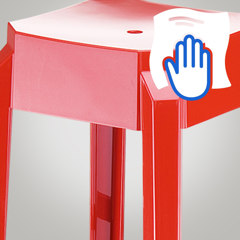 Lot de 2 tabourets de bar Fox rouge