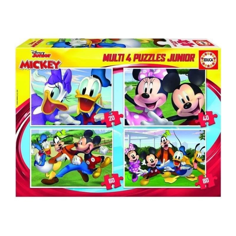 Puzzle progressif Mickey - EDUCA - 18627 - 100-200 pieces - Pour enfants de 3 ans et plus