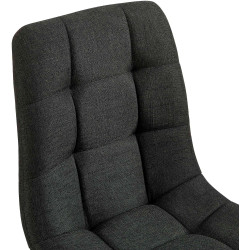 Lot de 2 chaises de salle à manger tissu Tilde gris foncé