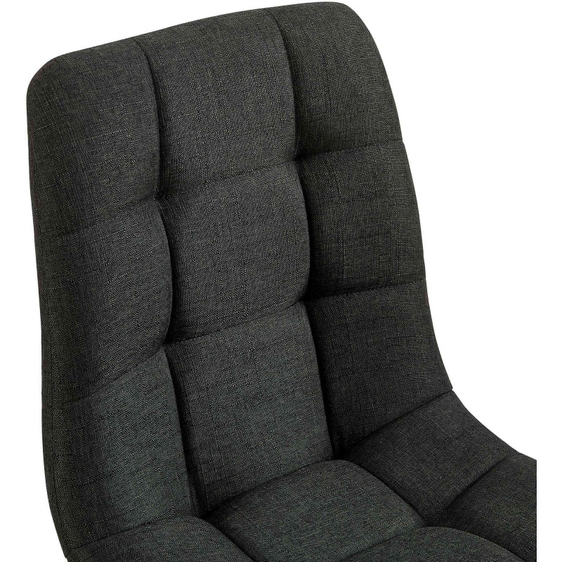 Lot de 2 chaises de salle à manger tissu Tilde gris foncé