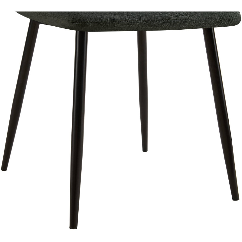 Lot de 2 chaises de salle à manger tissu Tilde gris foncé