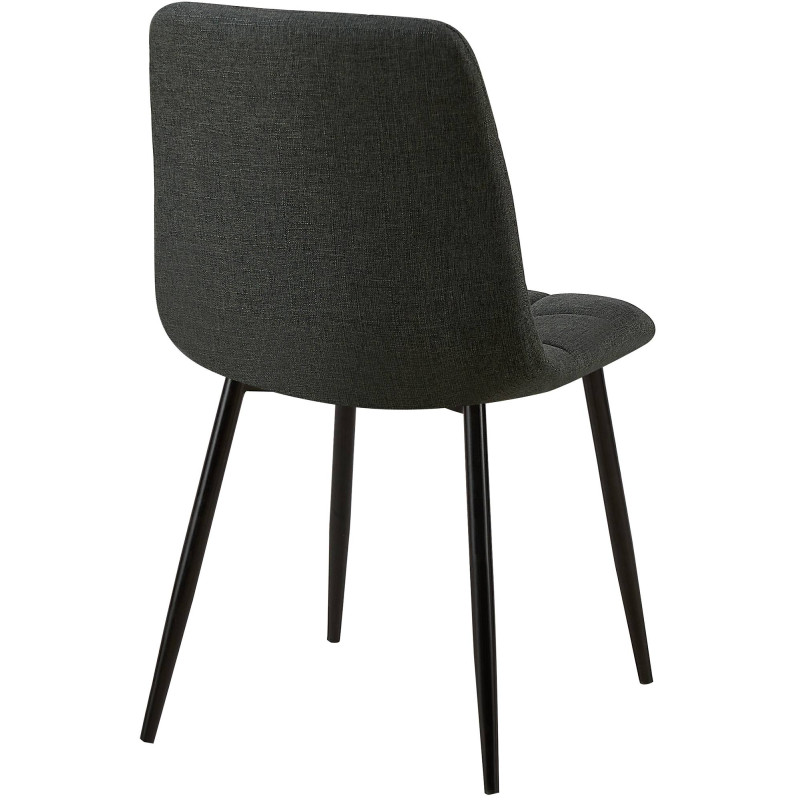 Lot de 2 chaises de salle à manger tissu Tilde gris foncé
