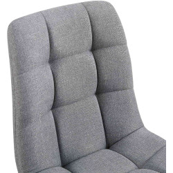 Lot de 2 chaises de salle à manger tissu Tilde gris
