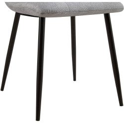 Lot de 2 chaises de salle à manger tissu Tilde gris