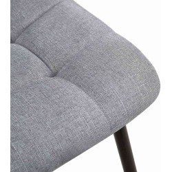 Lot de 2 chaises de salle à manger tissu Tilde gris