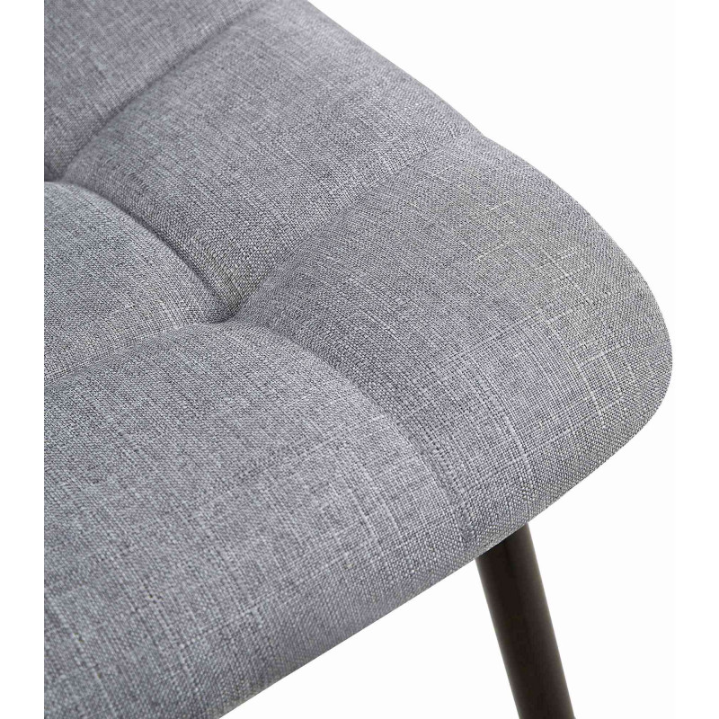 Lot de 2 chaises de salle à manger tissu Tilde gris