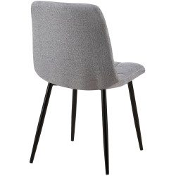 Lot de 2 chaises de salle à manger tissu Tilde gris