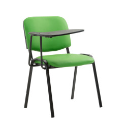 Lot de 4 chaises Ken avec table pliante, simili cuir vert