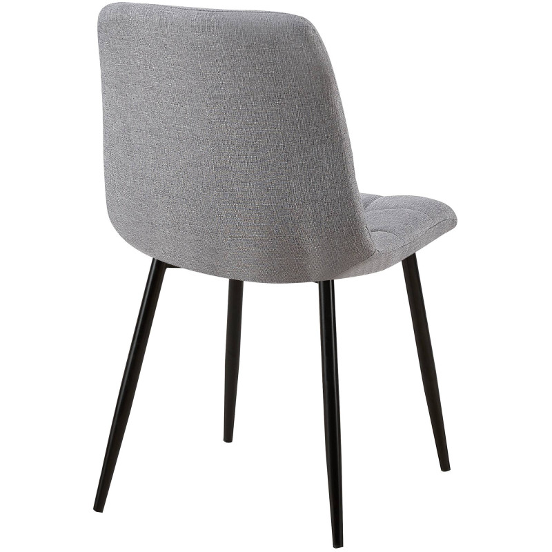 Lot de 2 chaises de salle à manger tissu Tilde gris