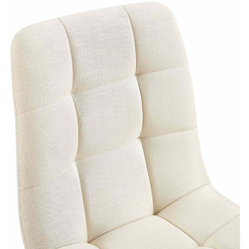 Lot de 2 chaises de salle à manger tissu Tilde crème