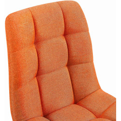 Lot de 2 chaises de salle à manger tissu Tilde orange