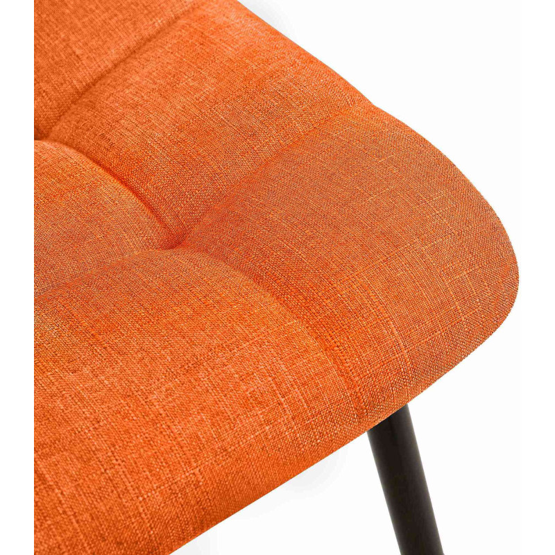 Lot de 2 chaises de salle à manger tissu Tilde orange