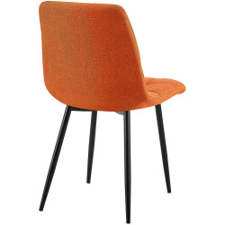 Lot de 2 chaises de salle à manger tissu Tilde orange