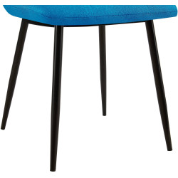 Lot de 2 chaises de salle à manger tissu Tilde turquoise