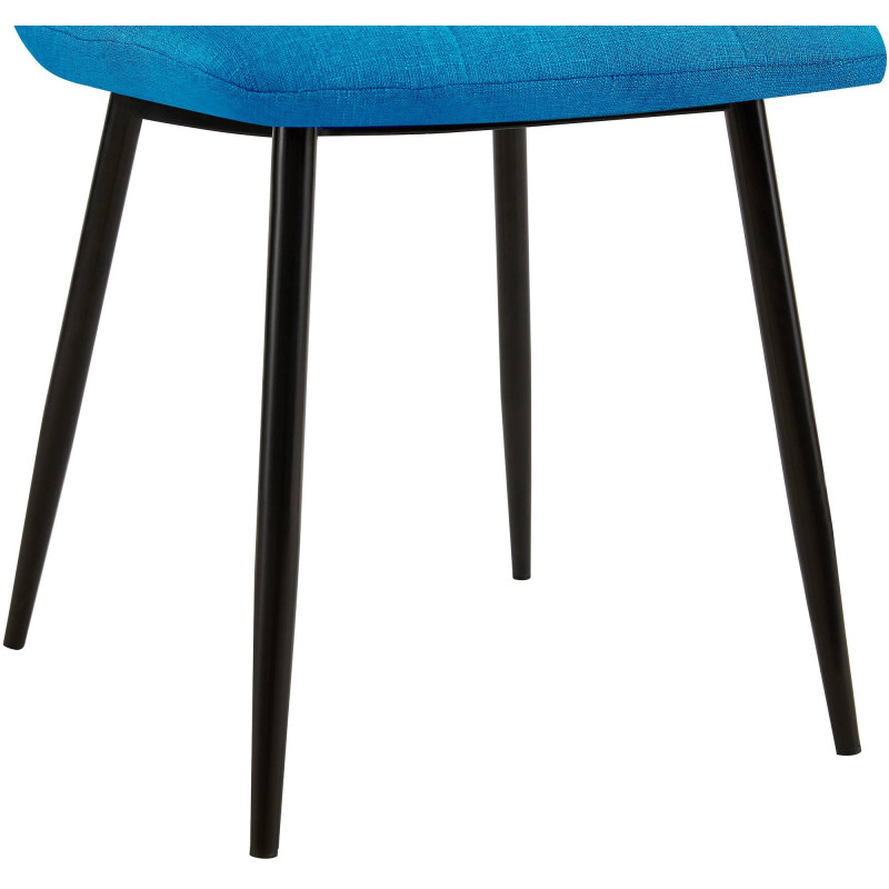 Lot de 2 chaises de salle à manger tissu Tilde turquoise