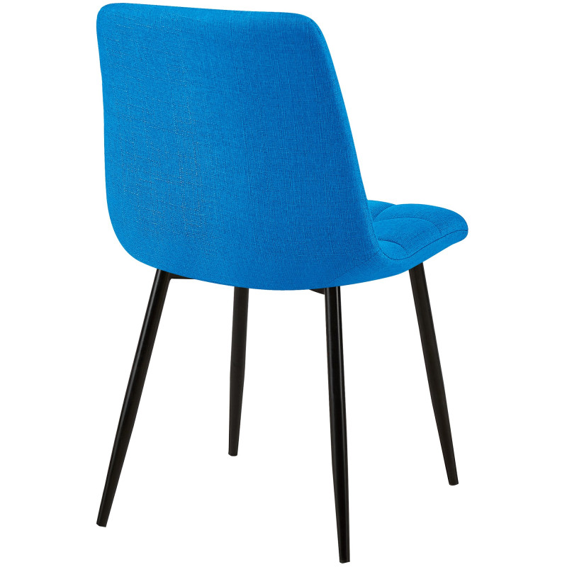 Lot de 2 chaises de salle à manger tissu Tilde turquoise