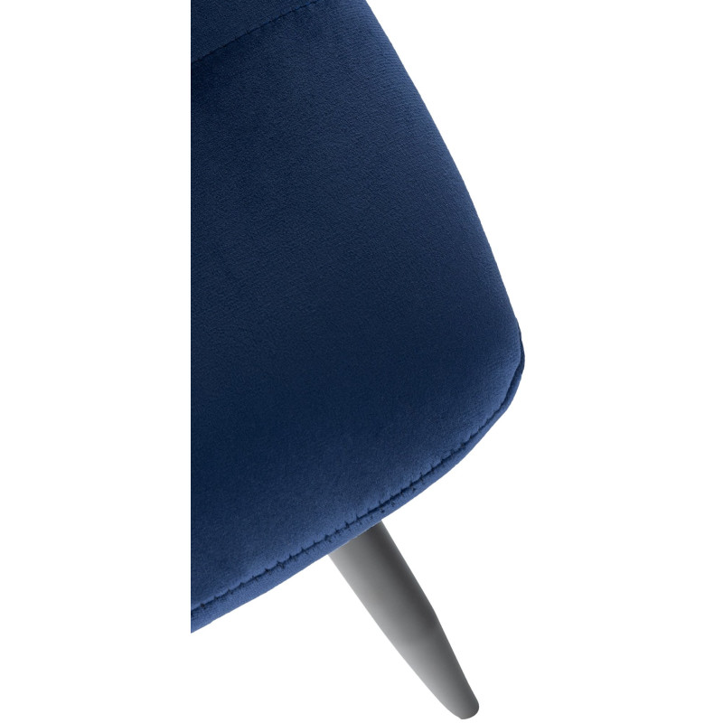 Lot de 2 chaises de salle à manger Tilde velours bleu