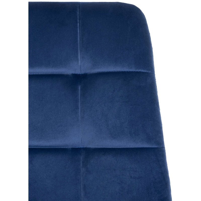 Lot de 2 chaises de salle à manger Tilde velours bleu