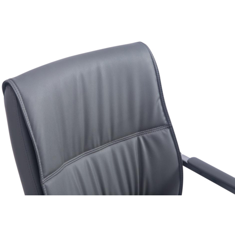 Set de 2 sillas Cantiléver Anubis en piel sintética Gris