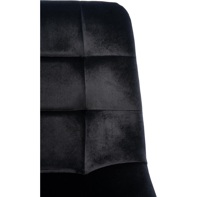 Lot de 2 chaises de salle à manger Tilde velours noir