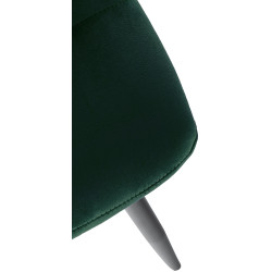 Lot de 2 chaises de salle à manger Tilde velours vert