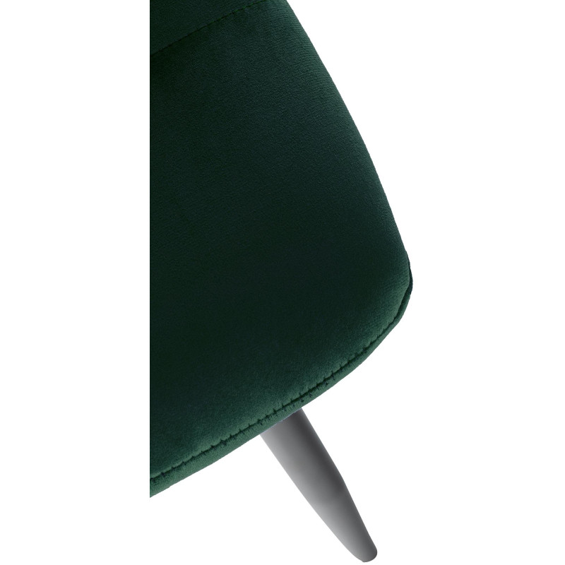 Lot de 2 chaises de salle à manger Tilde velours vert