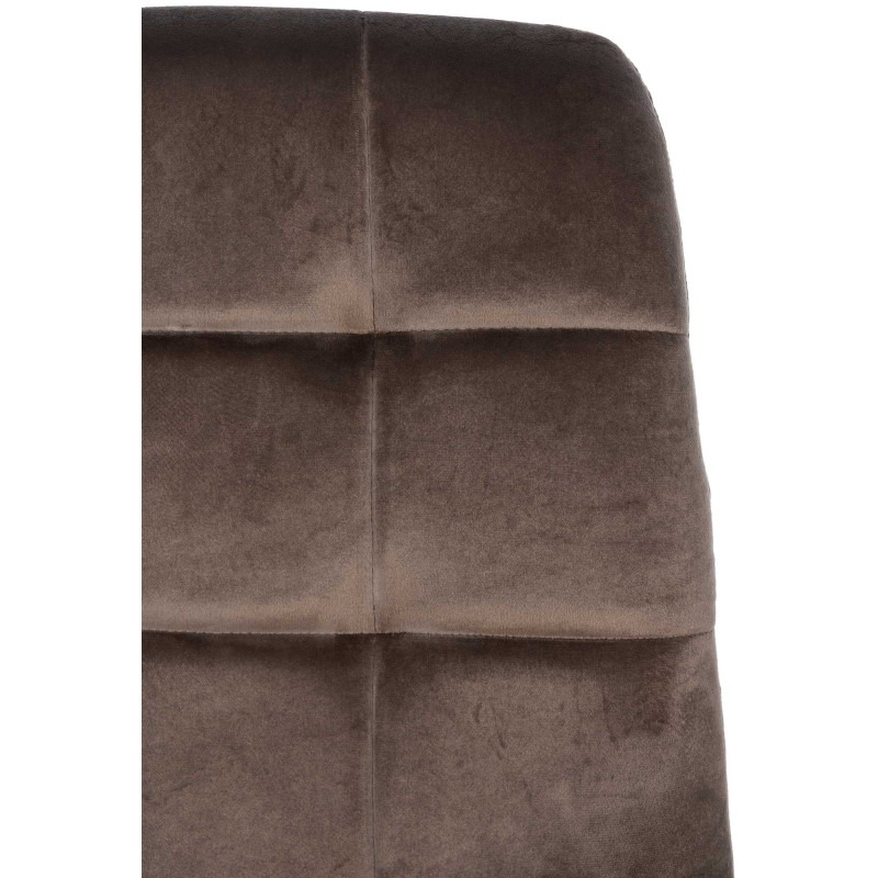 Lot de 2 chaises de salle à manger Tilde velours brun