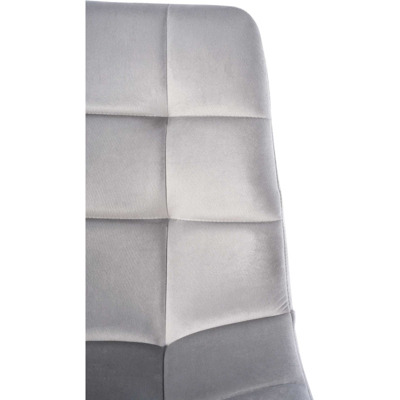 Lot de 2 chaises de salle à manger Tilde velours gris