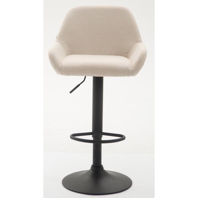 Lot de 2 tabourets de bar Braga tissu crème