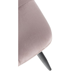 Lot de 2 chaises de salle à manger Tilde velours rose