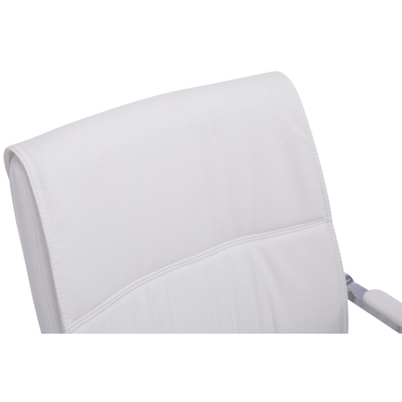 Set di 2 sedie a sbalzo XXL Anubis in similpelle bianco