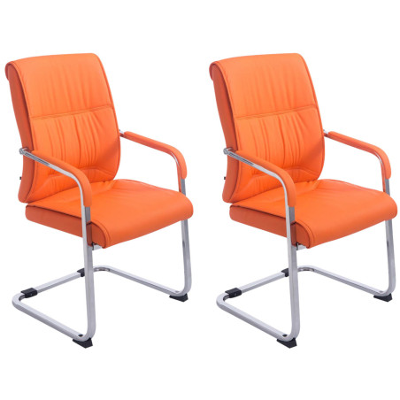 Lot de 2 chaises cantilever XL Anubis orange