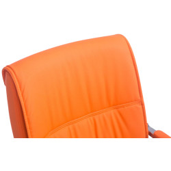 Set de 2 sillas Cantiléver Anubis en piel sintética Naranja