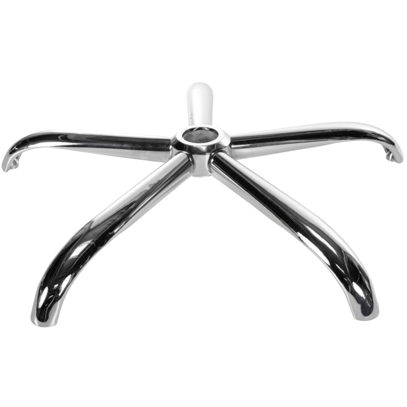 Soporte en cruz redondo para silla de oficina Cromado