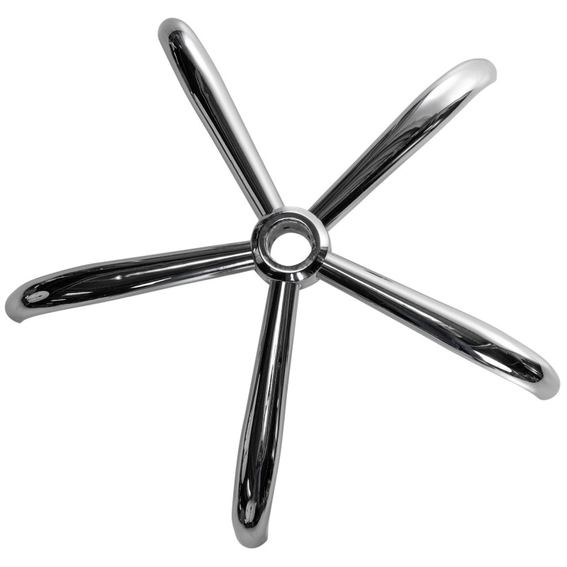 Soporte en cruz redondo para silla de oficina Cromado