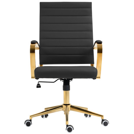 Silla de oficina Havanna en polipiel Negro